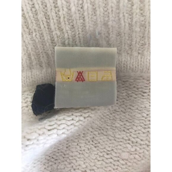 Vintage BAY CLUB Turtleneck Sweater Size Large Silk Angora Blend Ivory - Picture 7 of 7